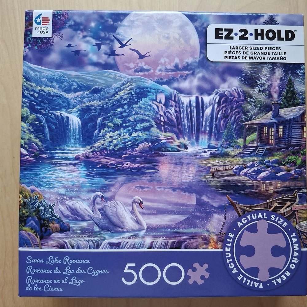 NWOT 500-Piece Puzzle with Waterfall Scene